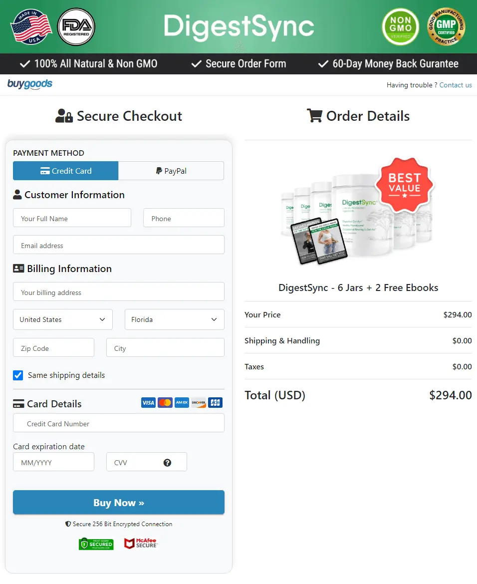 DigestSync Order Form